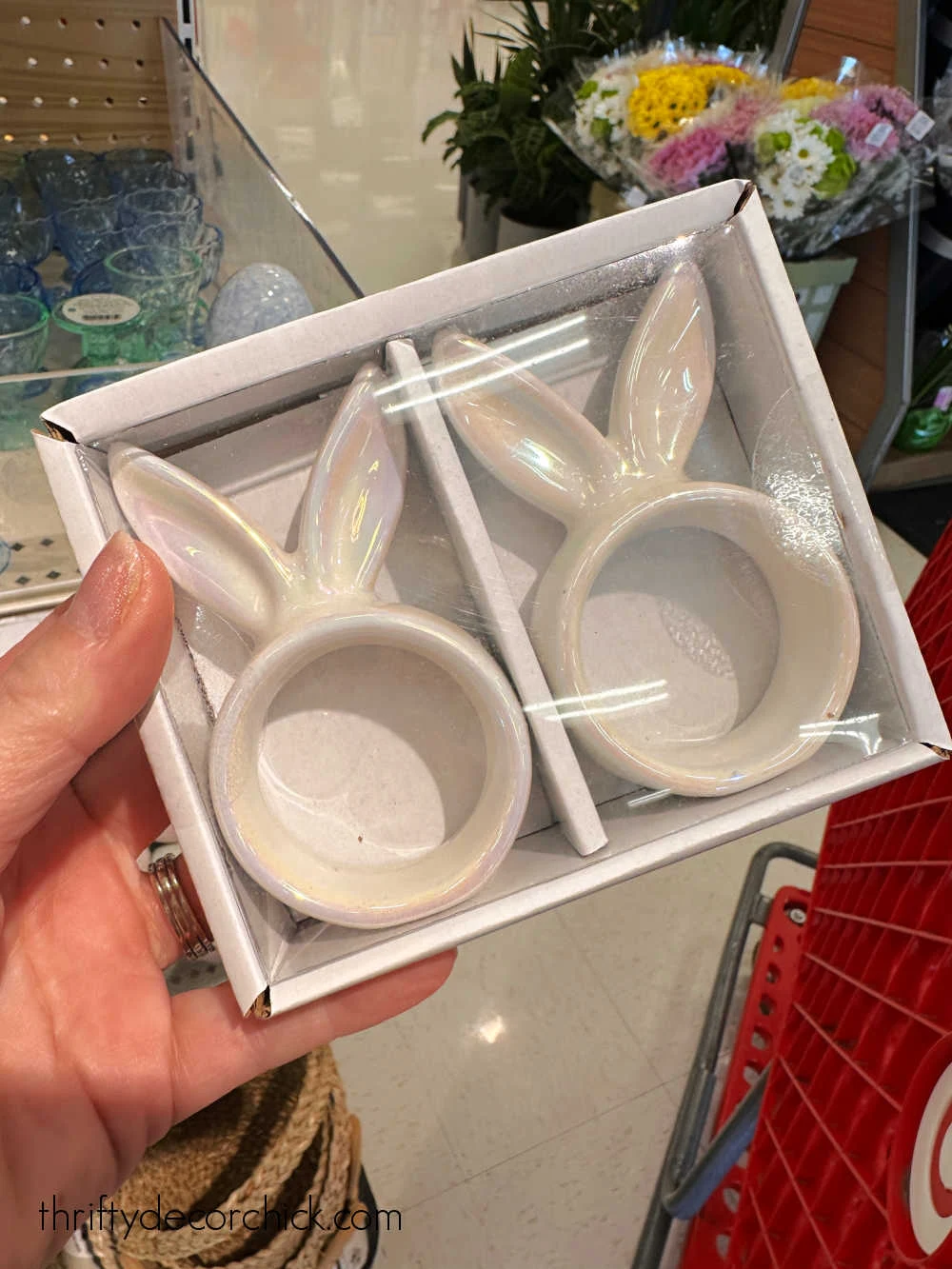 Target dollar bunny napkin rings